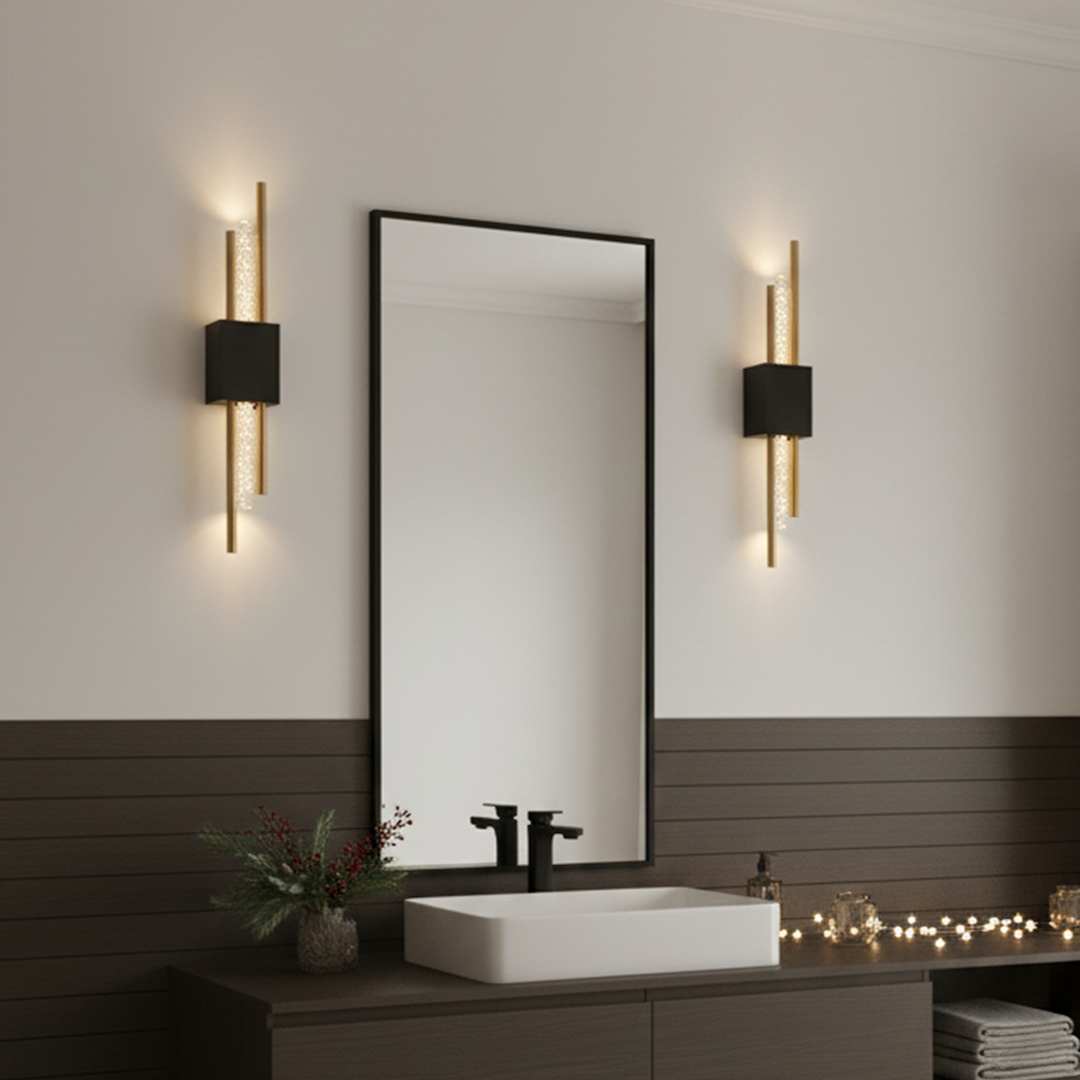 Ambio Wireless Sconce • Black / Gold