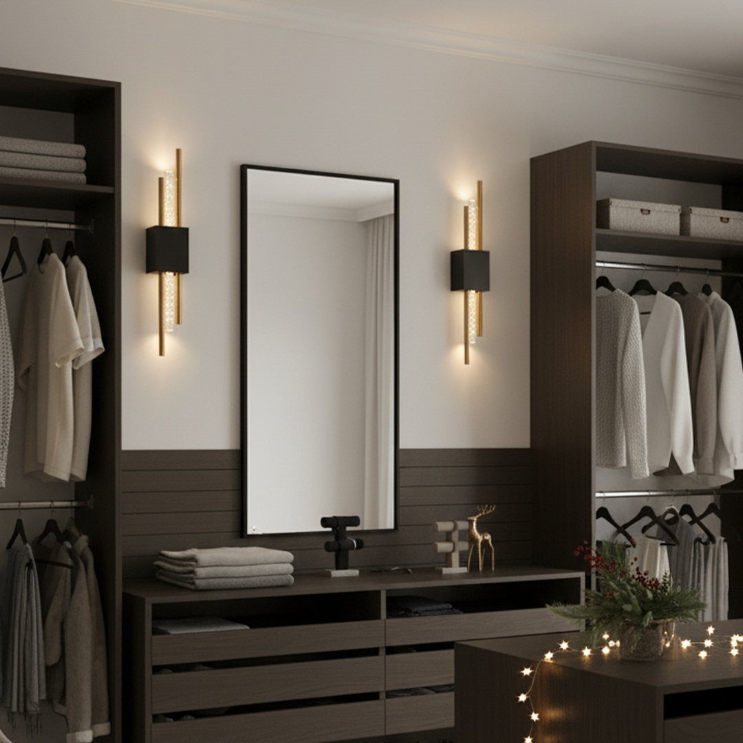 Ambio Wireless Sconce • Black / Gold