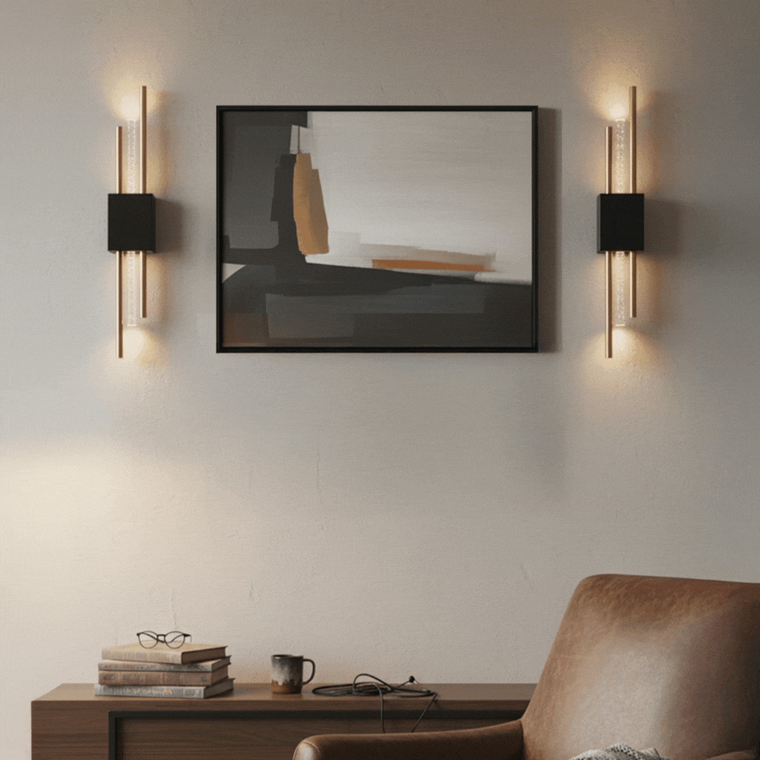 Ambio Wireless Sconce • Black / Gold