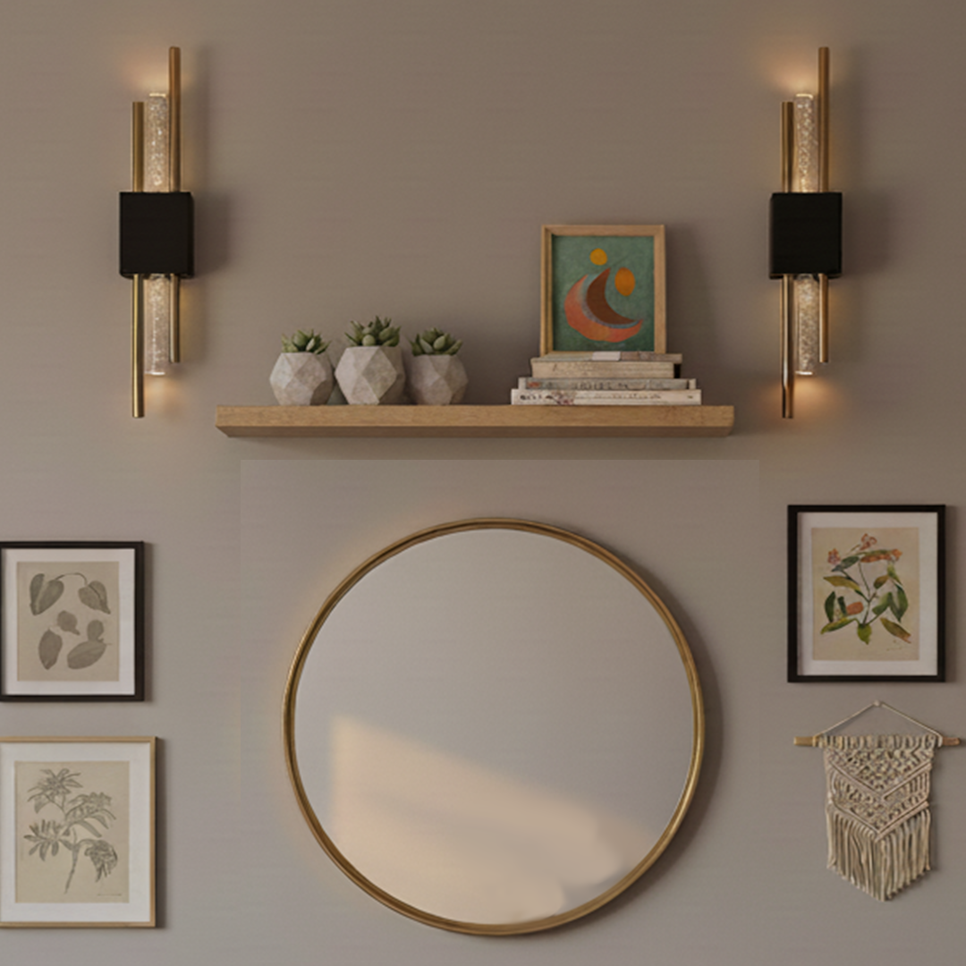 Ambio Wireless Sconce • Black / Gold