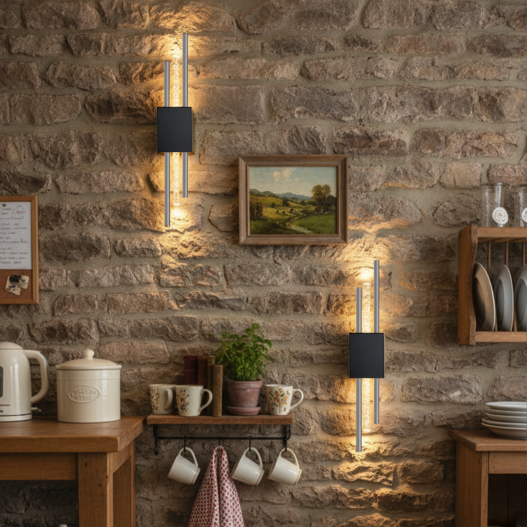 Ambio Wireless Sconce • Black / Silver