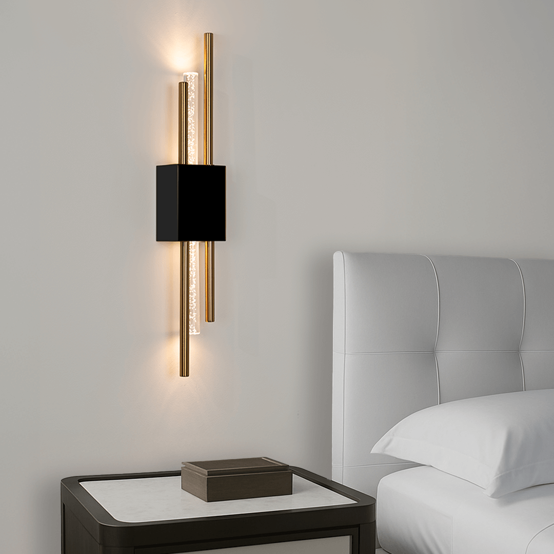 Glitch Battery Sconce – Black & Gold