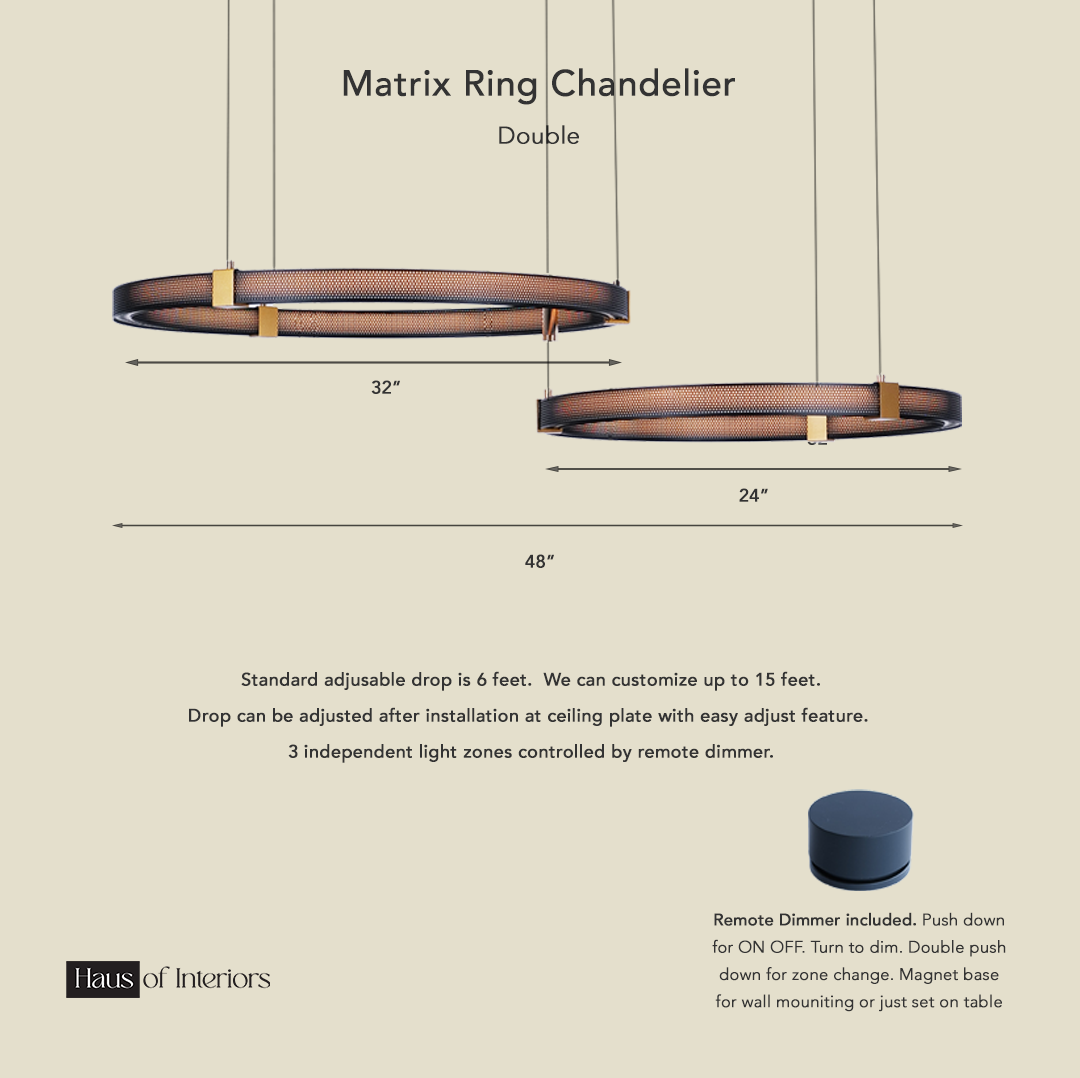 Matrix Ring Chandelier