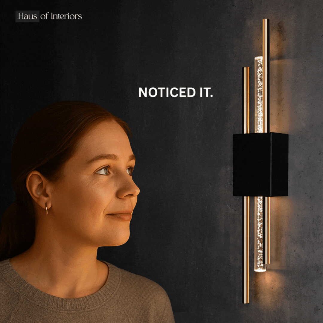 Glitch Battery Sconce – Black & Gold