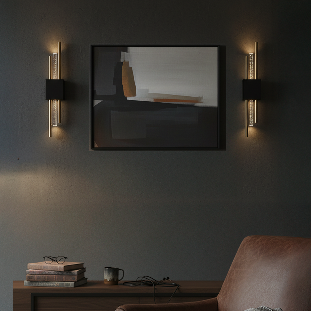 Ambio Wireless Sconce • Black / Gold