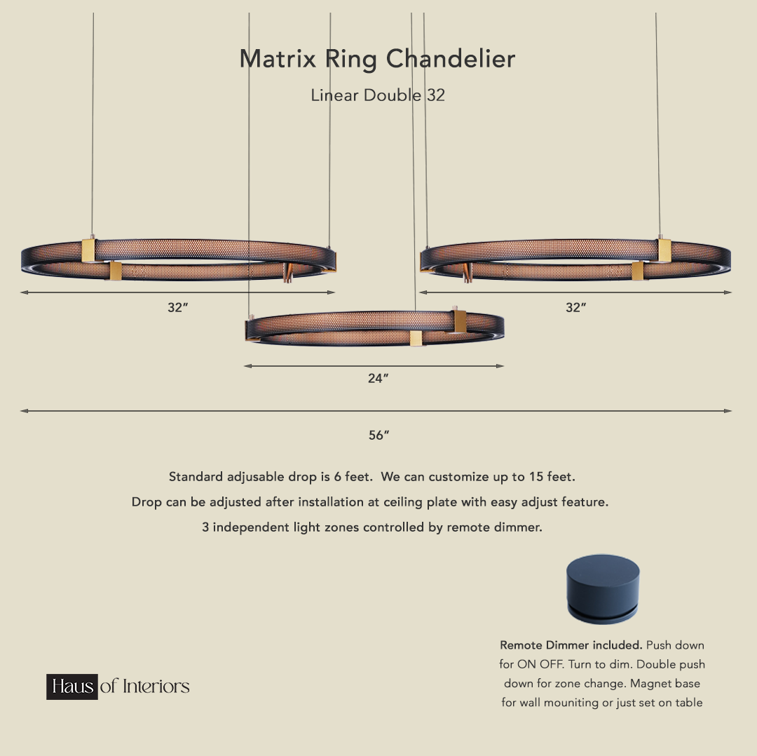Matrix Ring Chandelier