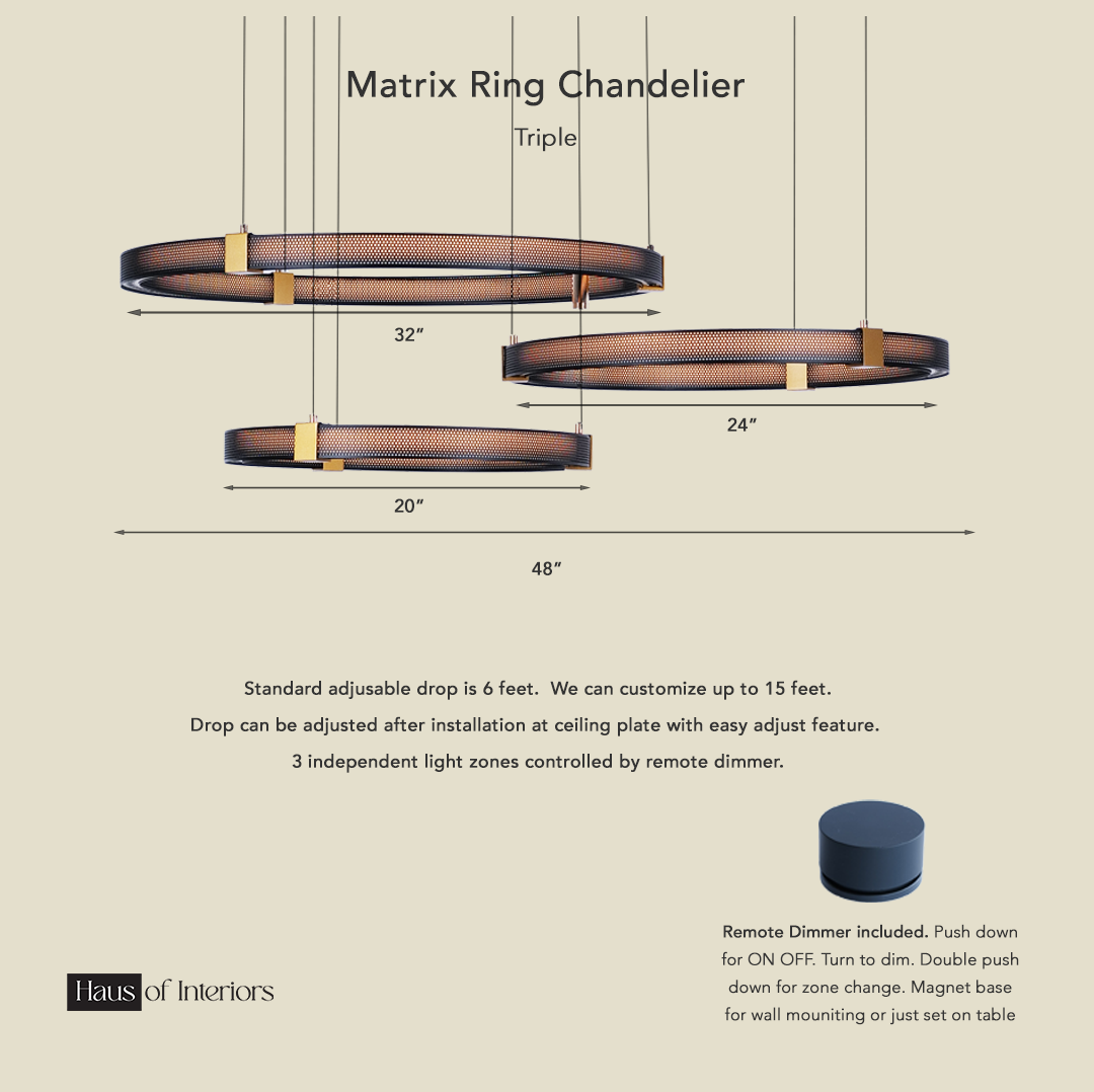 Matrix Ring Chandelier