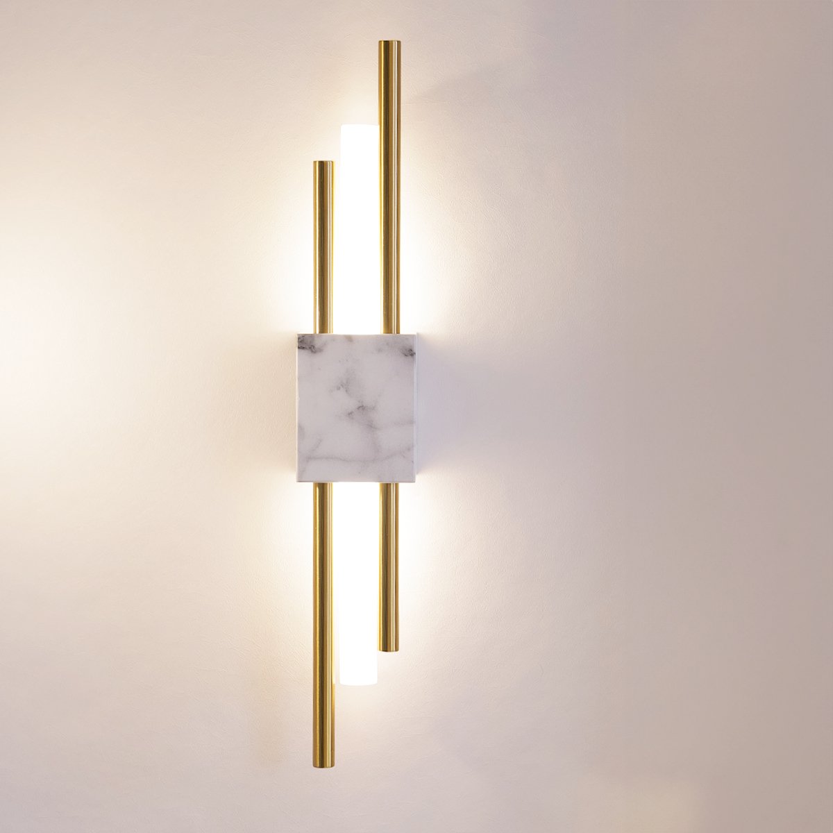 Glitch Wall Light • White Stone • Wall Wired • 2 - Pack - 0 - Haus of Interiors