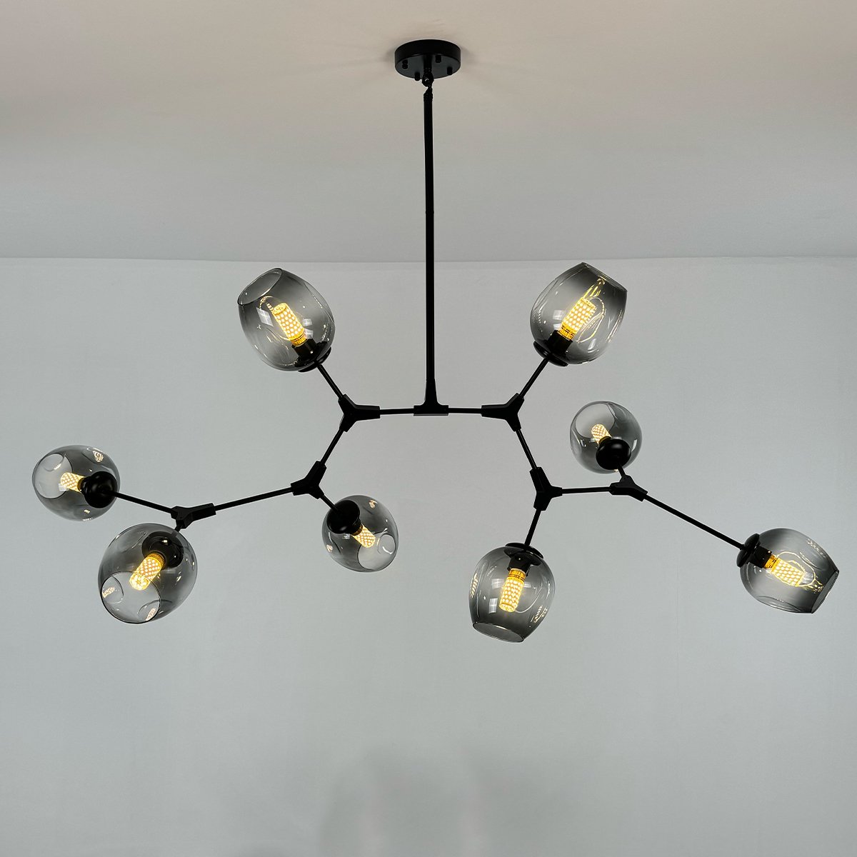 Retro Loft Ceiling Chandelier • Black - Haus of Interiors