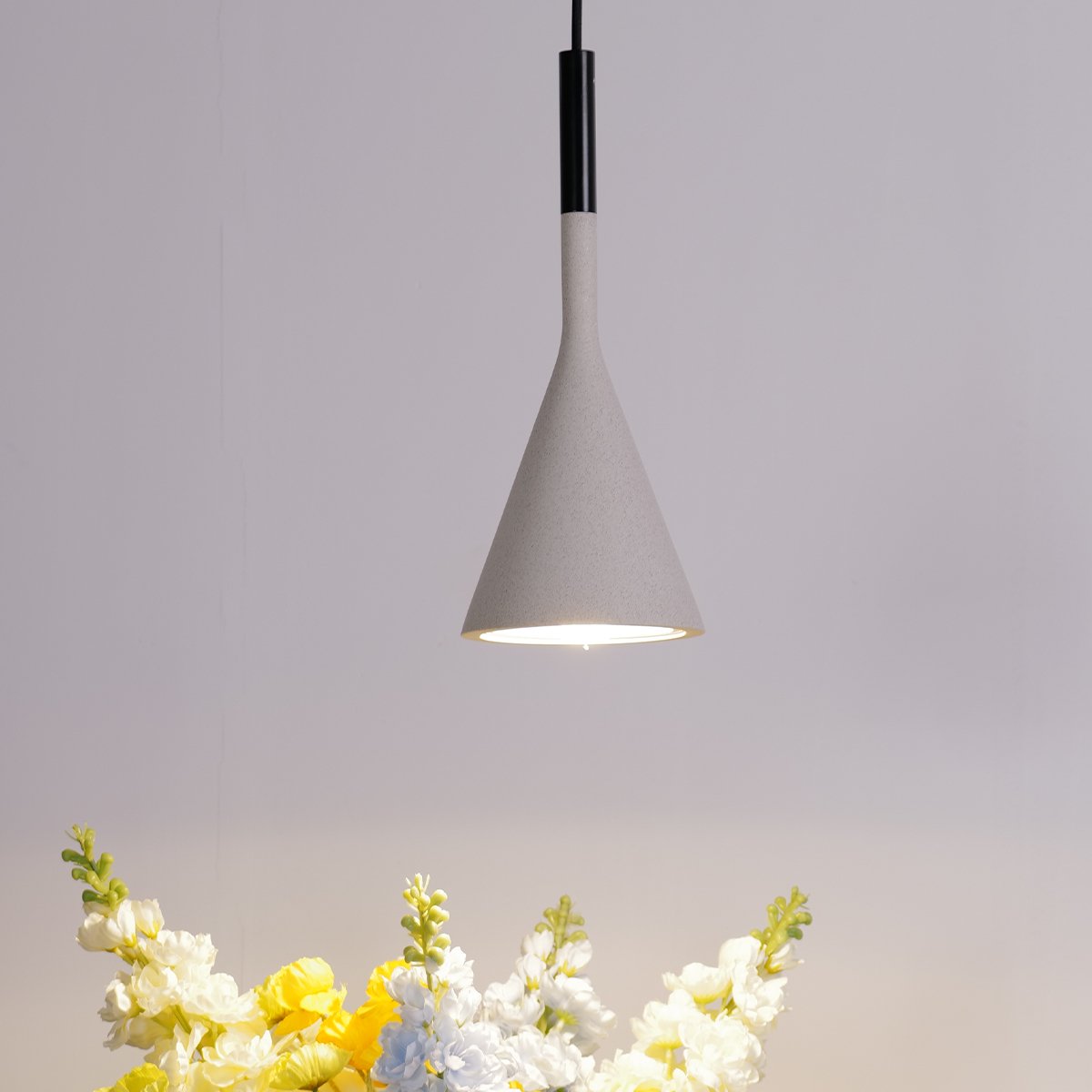 Tulip Ceiling Pendants • White Stone • 2 Pack - Ceiling Lights - Haus of Interiors